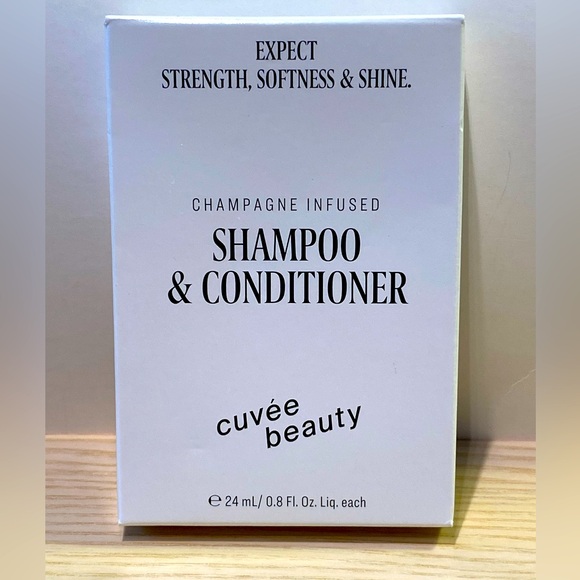 NWT CUVÉE BEAUTY Champagne Infused Shampoo and Conditioner Sample Set - Picture 1 of 15